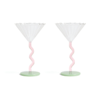 &klevering Curve coupe cocktailglas in roze